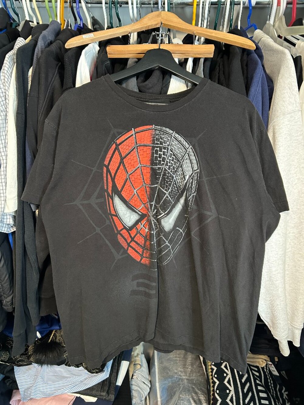 Spider-Man 3 2007 Movie Promo Black Men's Tee - No size tag, fit L-XL
